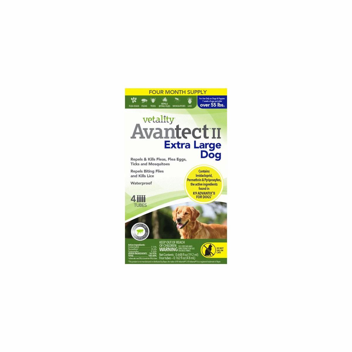 Avantect Ii Dog Topical Flea And Tick Protection Extra Large Pet Supplies