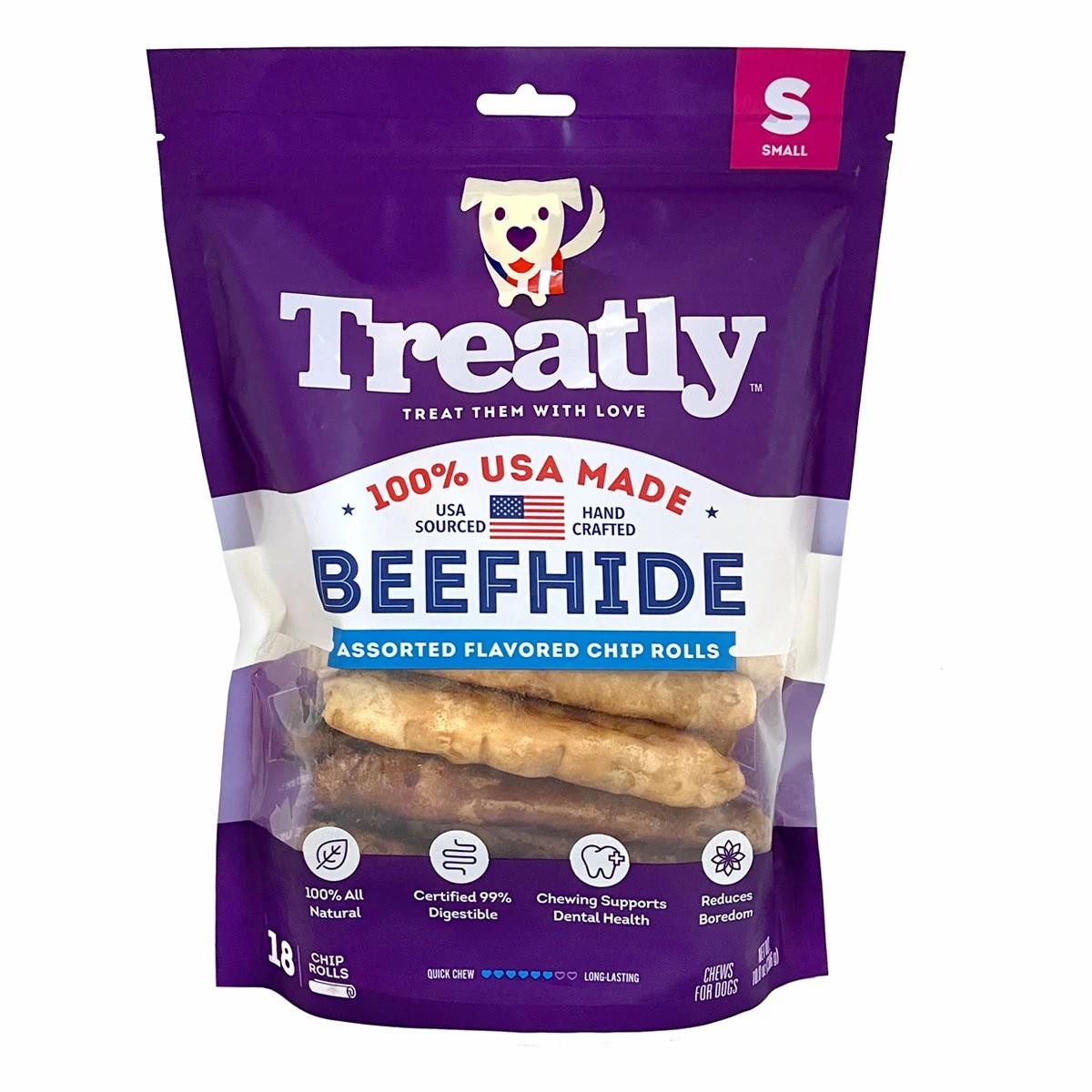 Beefhide Assorted Chip Rolls 18 Pack Pet Supplies