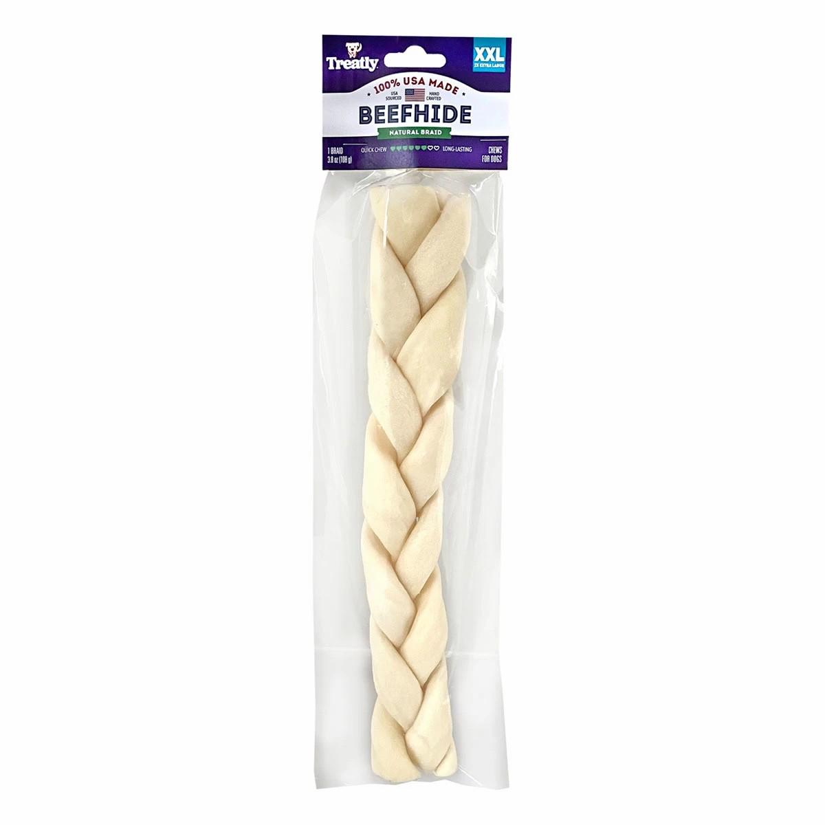 Beefhide Natural Braid Dog Treats