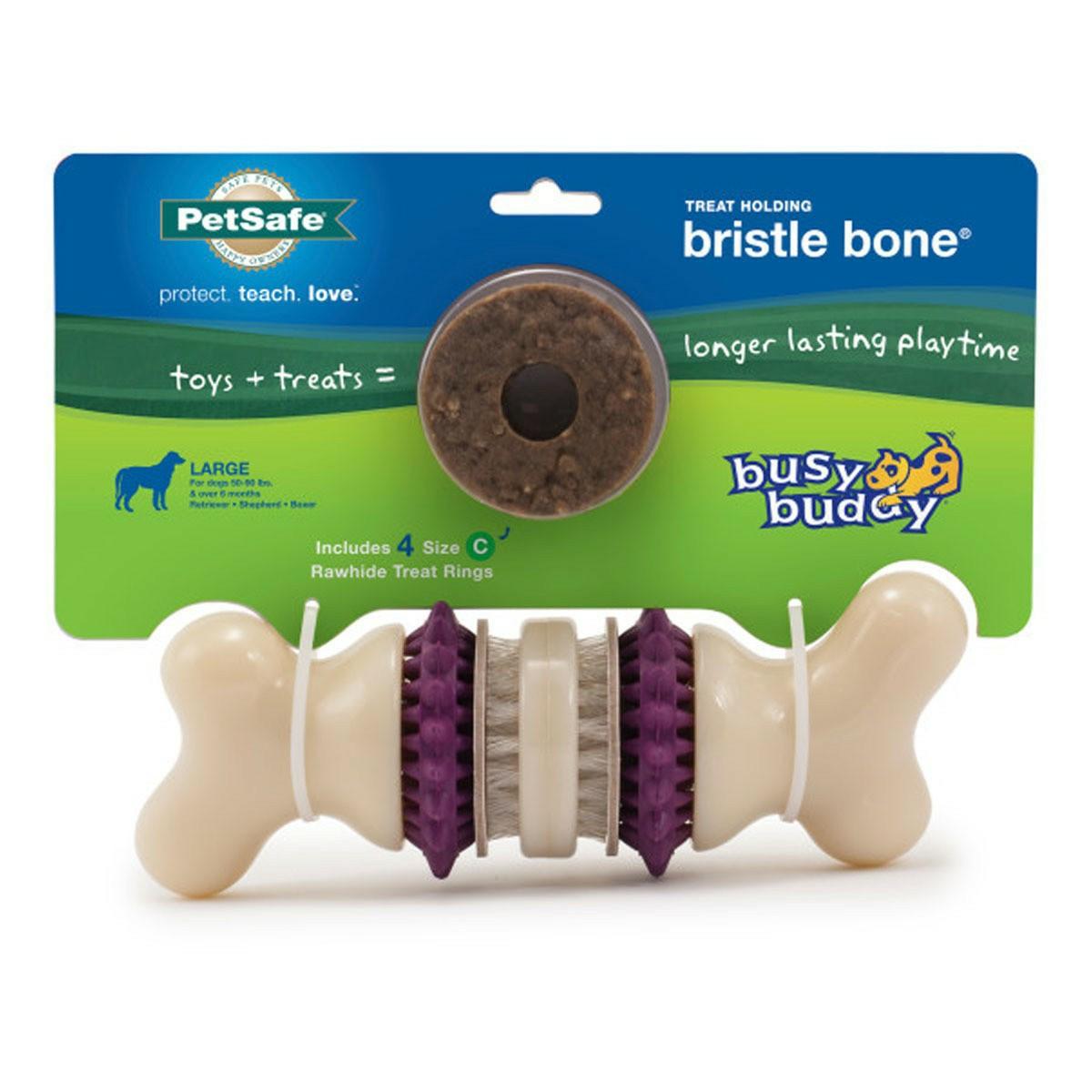 Busy Buddy Treat Holding Bristle Bone Dog Chew Toys