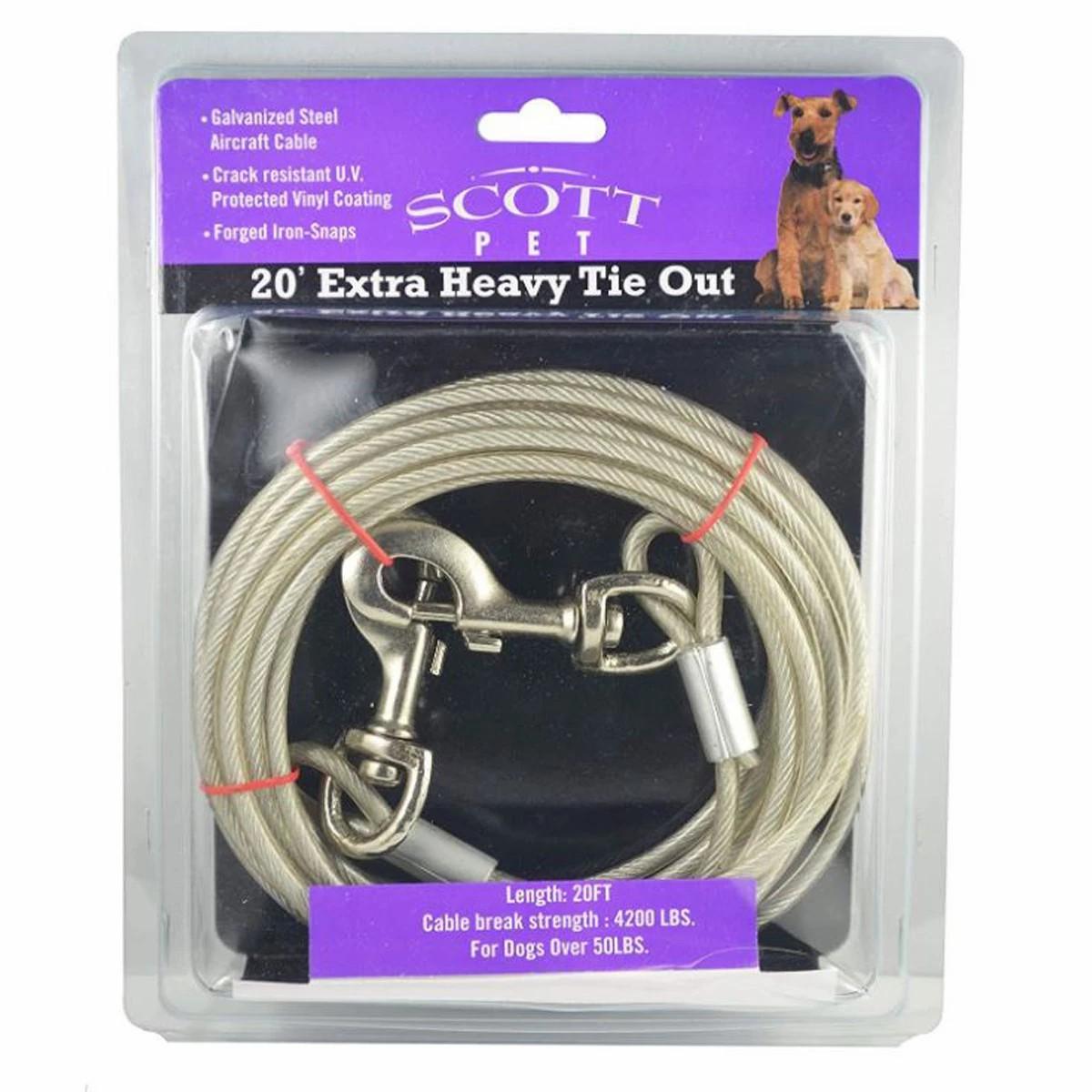 Cable Tie Out Extra Heavy 20Ft Pet Fences & Barriers