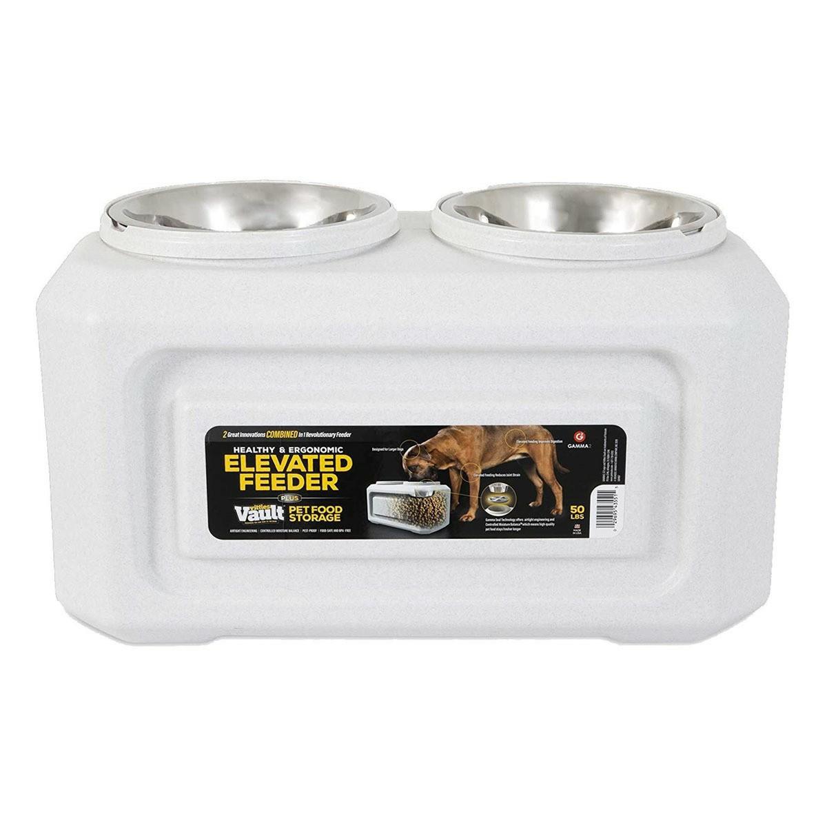 Elevated Pet Storage Plus Feeder Bowls & Feeders