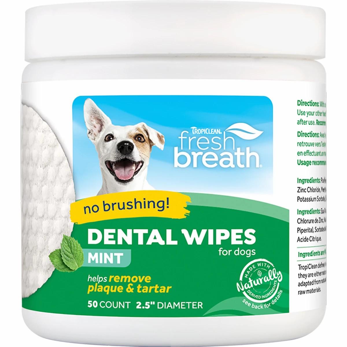 Fresh Breath Dental Wipes 50 Ct Pet Brushes & Trimmers