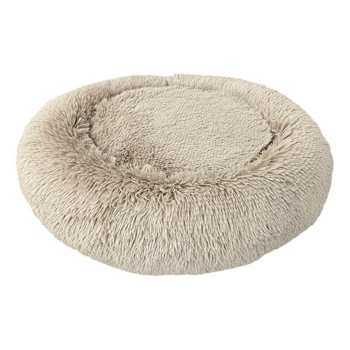 Luxe Round Faux Fur Dog Bed Pet Beds & Pads