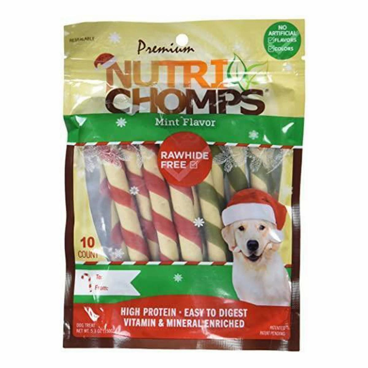 Nutrichomps Holiday Mint Twist Dog Chews Dog Treats