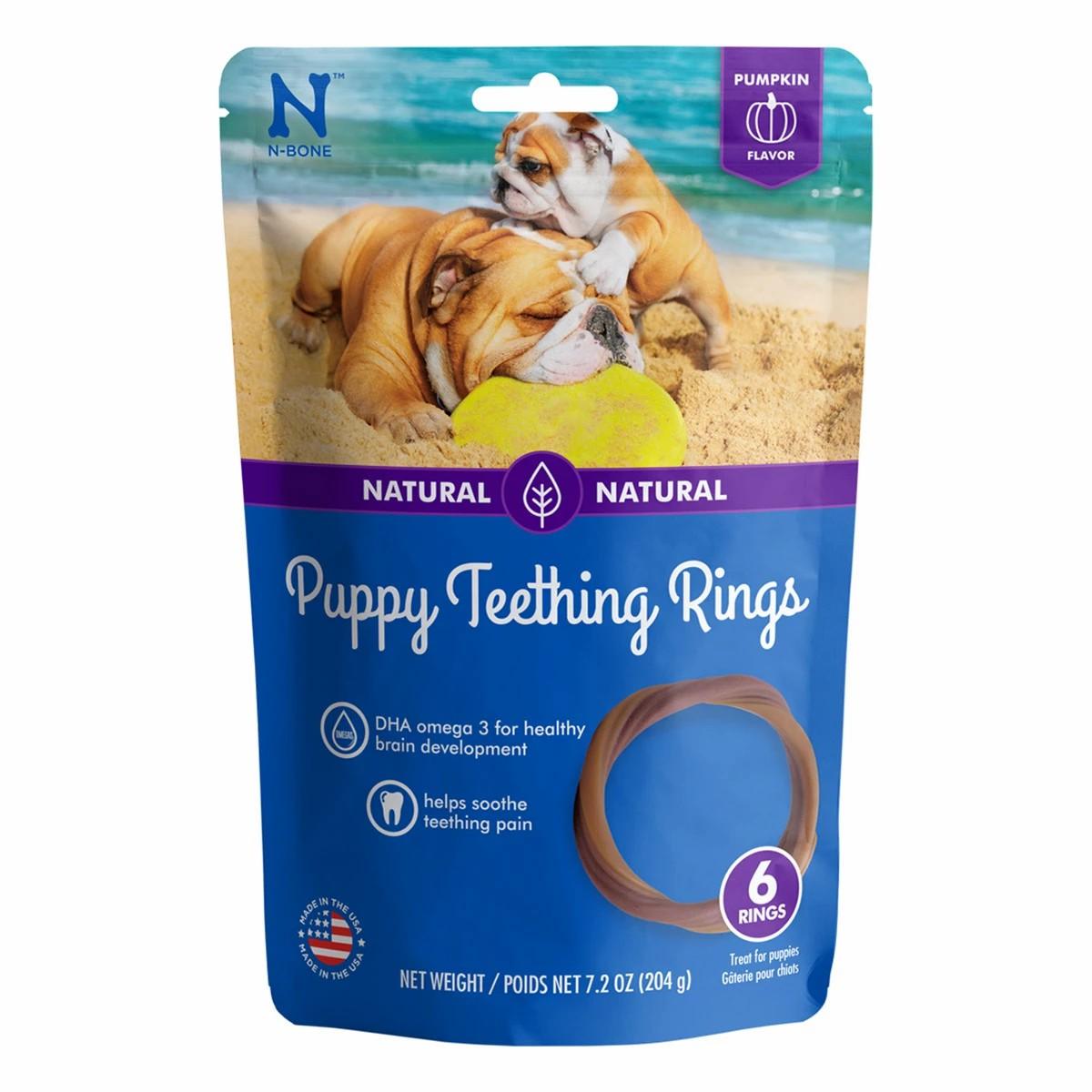 Pumpkin Flavor Puppy Teething Rings Dog Treats