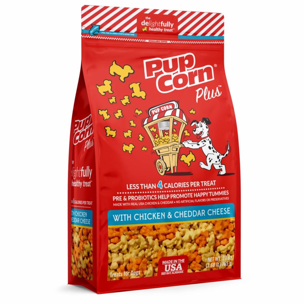 Pupcorn Plus Chicken & Cheese Flavor Dog Treats