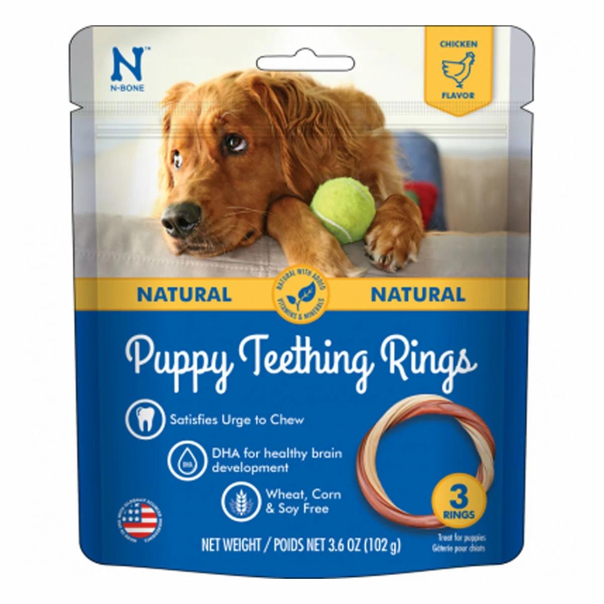 Puppy Teething Ring Dog Chews 3 Pack Dog Treats