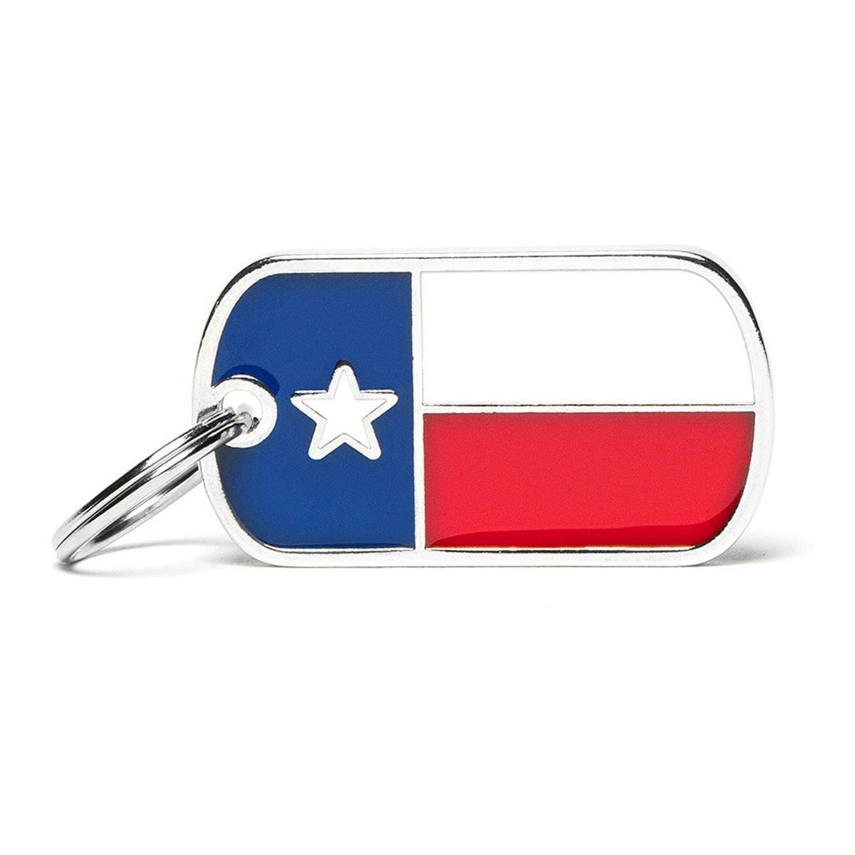 Texas Flag Id Dog Tag Collars & Leashes